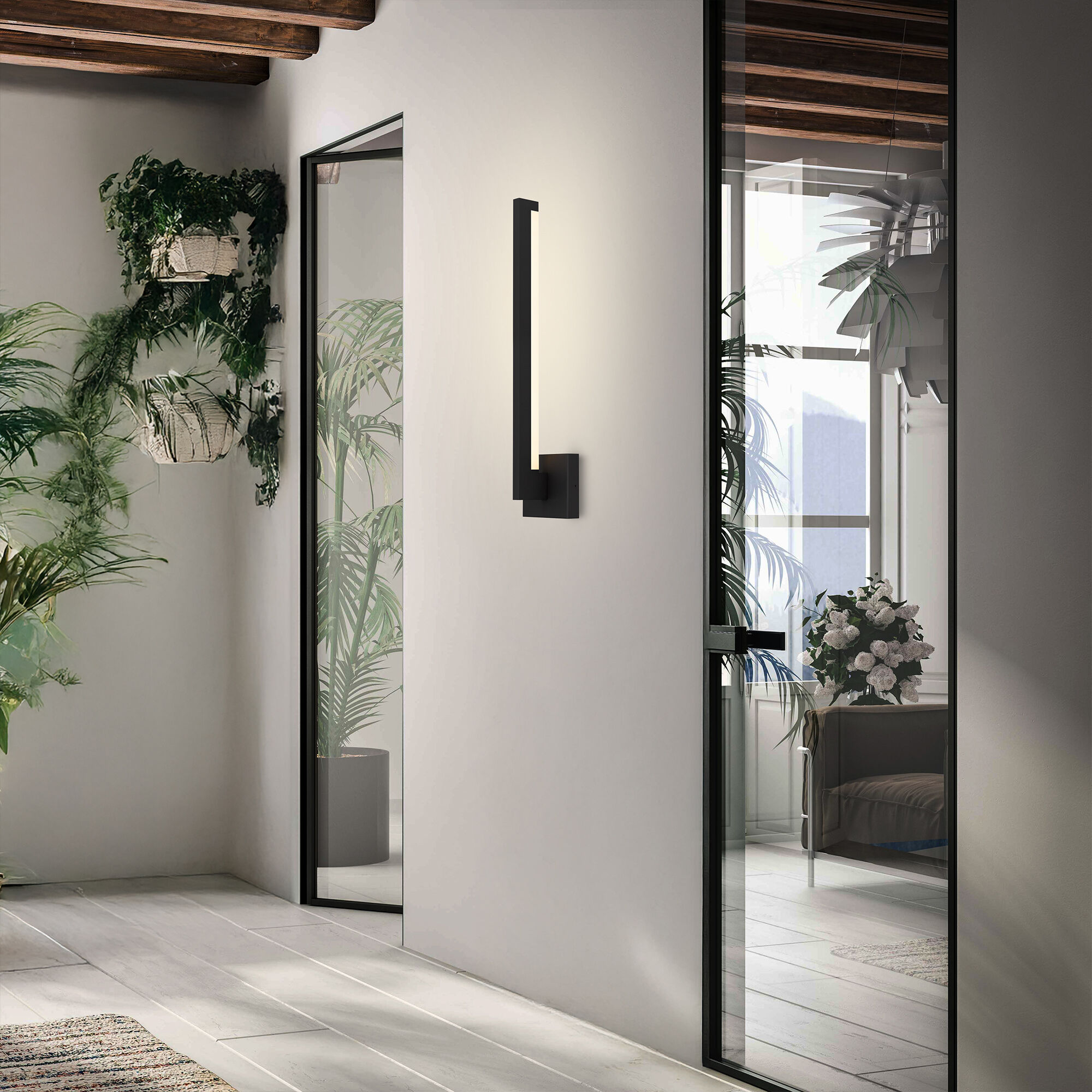 Lana LED 24 inch Sand Black Outdoor Wall Sconce